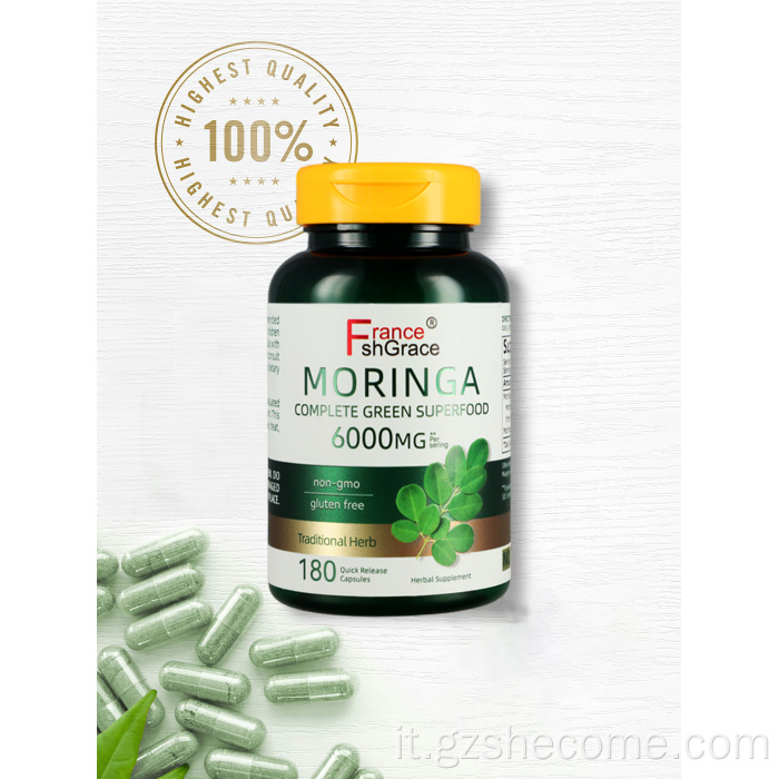 Le capsule Moringa supportano l'integrazione per la salute degli immumi